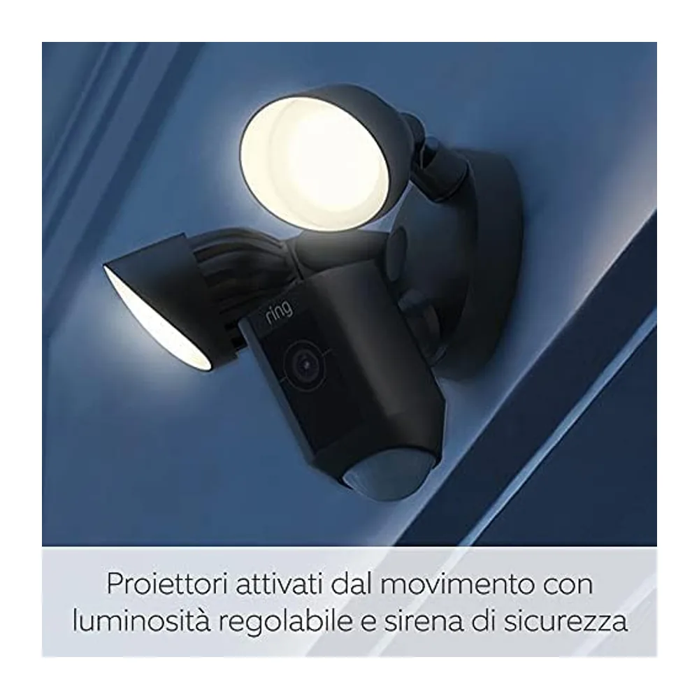 Ring videocamera Plus con proiettori cablata (Floodlight Cam Wired Plus) — 4