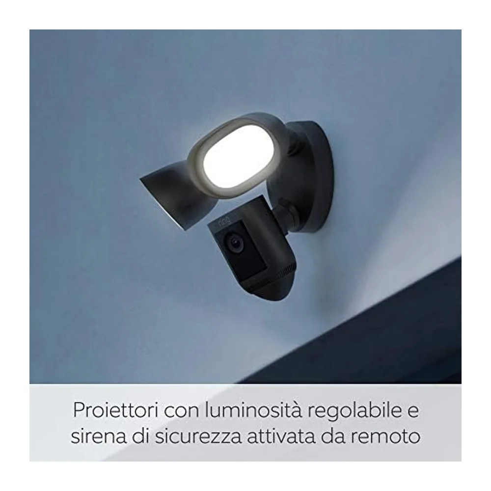 Ring videocamera Pro con proiettori Cablata (Floodlight Cam Wired Pro) |Video 2K con Ring Vision — 5