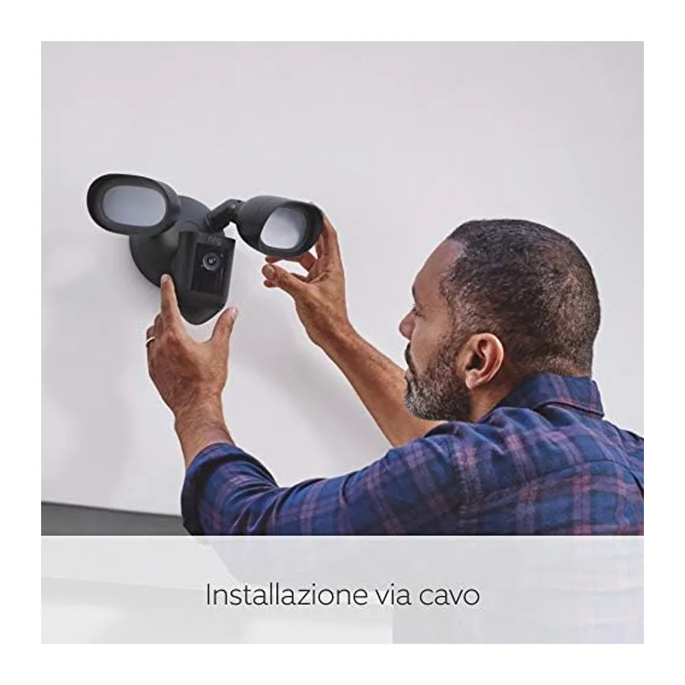 Ring videocamera Pro con proiettori Cablata (Floodlight Cam Wired Pro) |Video 2K con Ring Vision — 6