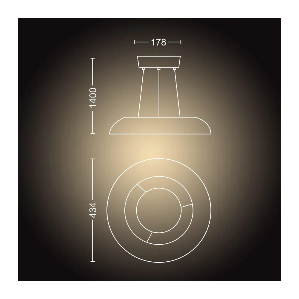 Philips Hue Amaze, Lampada a sospensione smart, Nero — 2