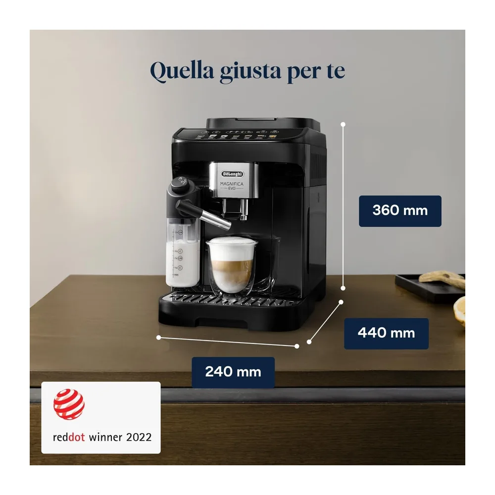 De'Longhi Magnifica Evo ECAM292.81.B, Macchina da Caffè Automatica, Chicchi macinati al momento, Caraffa — 6