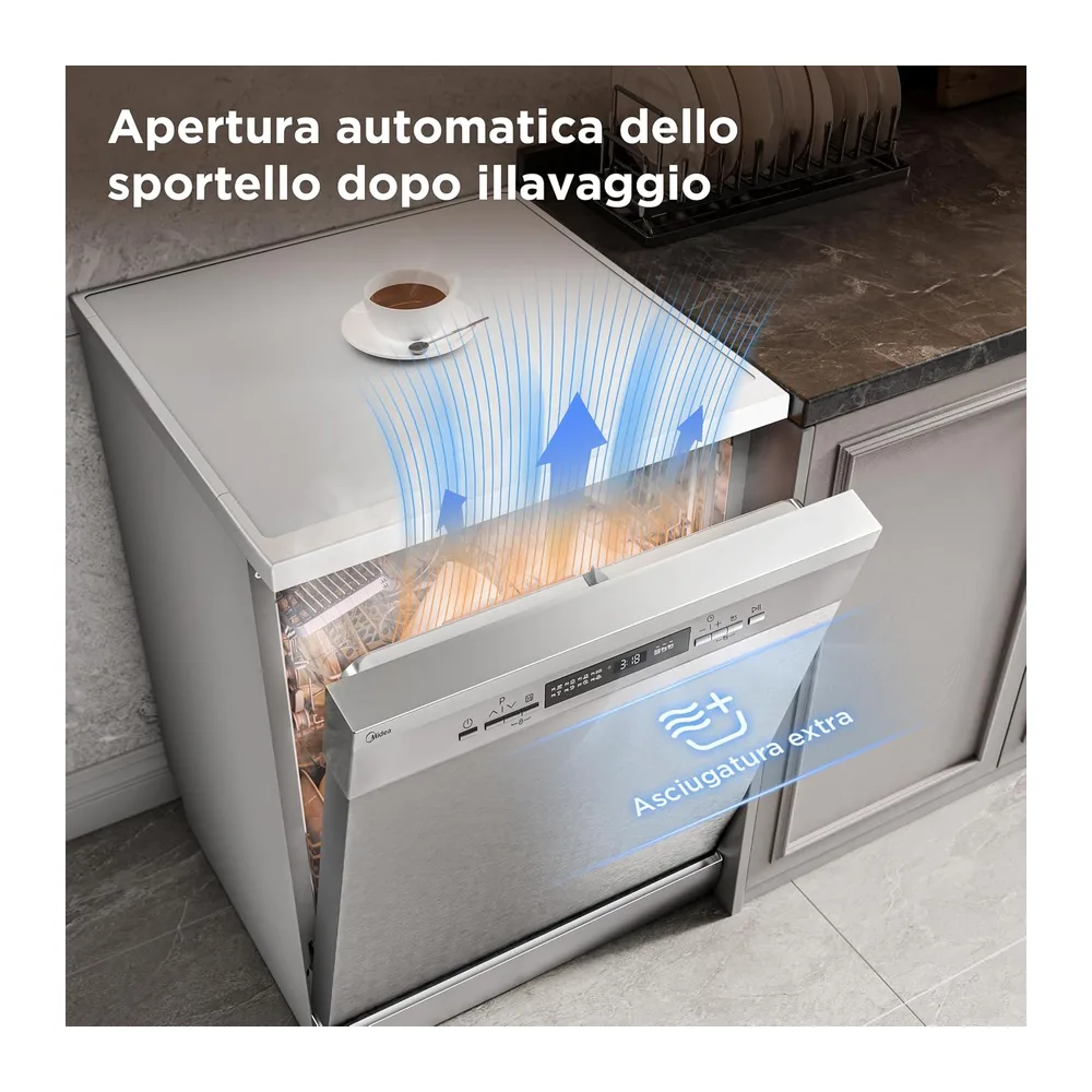 Midea MFD60S200X.1-IT Lavastoviglie Libera Installazione con 14 coperti — 5