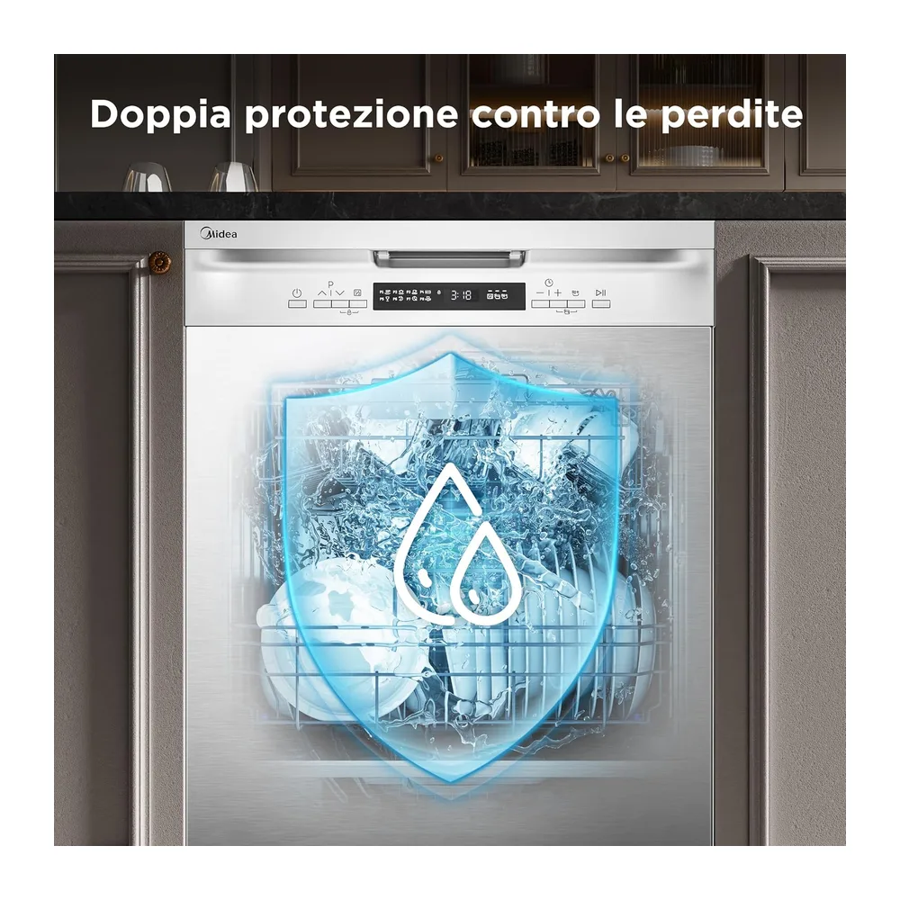 Midea MFD60S200X.1-IT Lavastoviglie Libera Installazione con 14 coperti — 6
