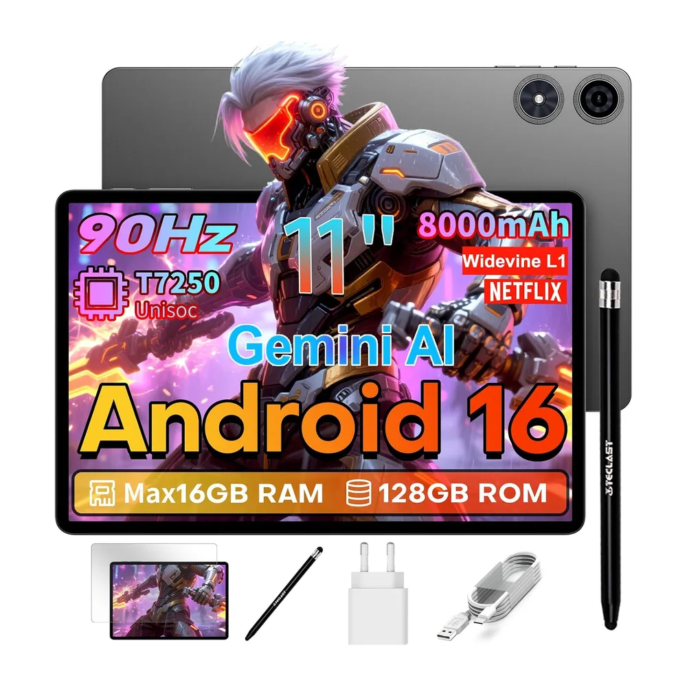 TECLAST P50T Android 16 Tablet 11 Pollici Gemini AI