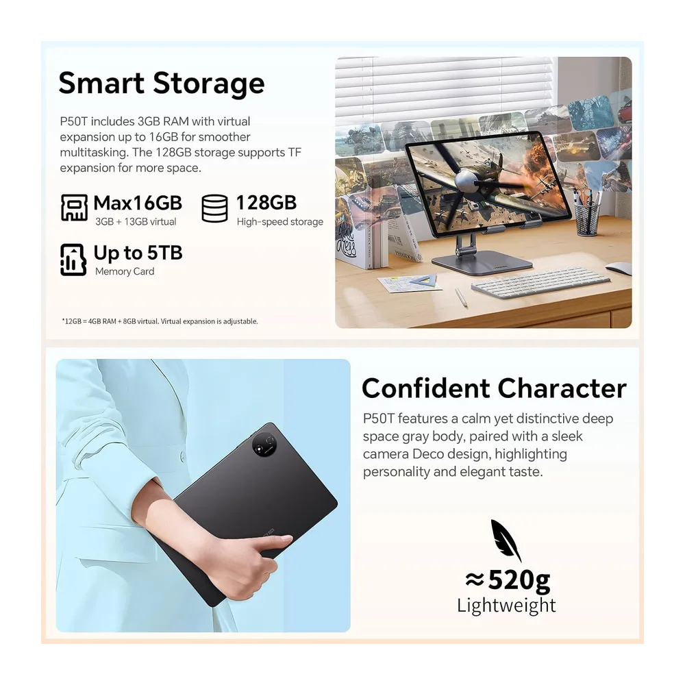 TECLAST P50T Android 16 Tablet 11 Pollici Gemini AI — 5