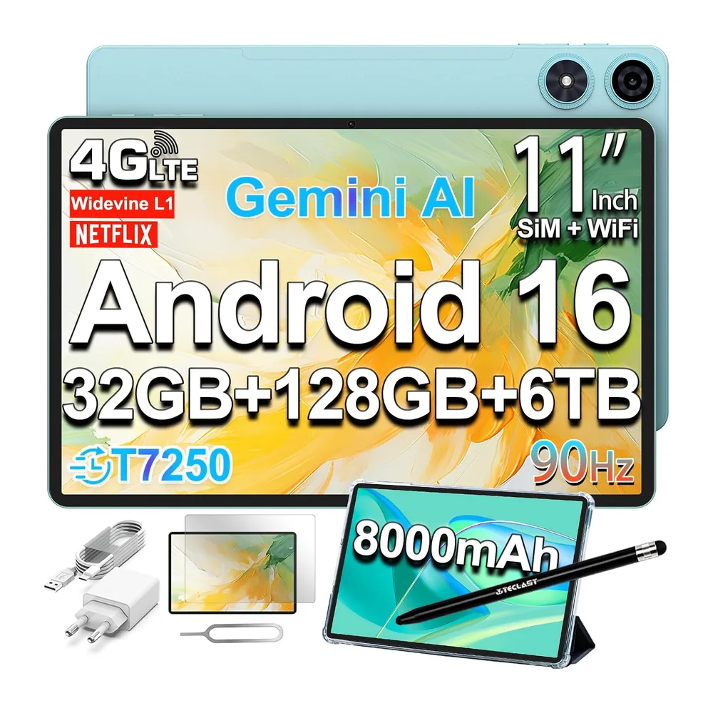 TECLAST P50 Tablet 11 Pollici 90Hz Tablets Android 16