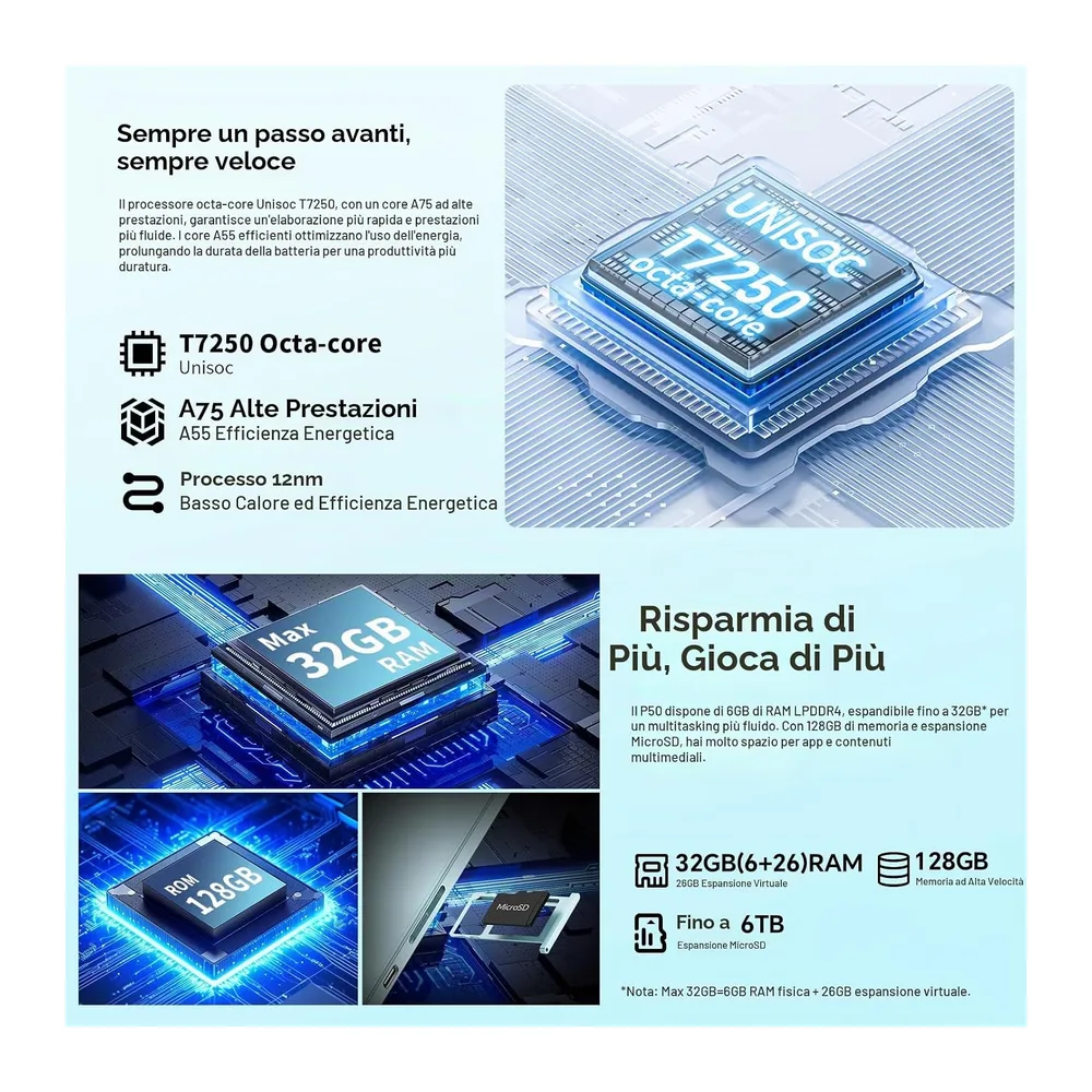 TECLAST P50 Tablet 11 Pollici 90Hz Tablets Android 16 — 3