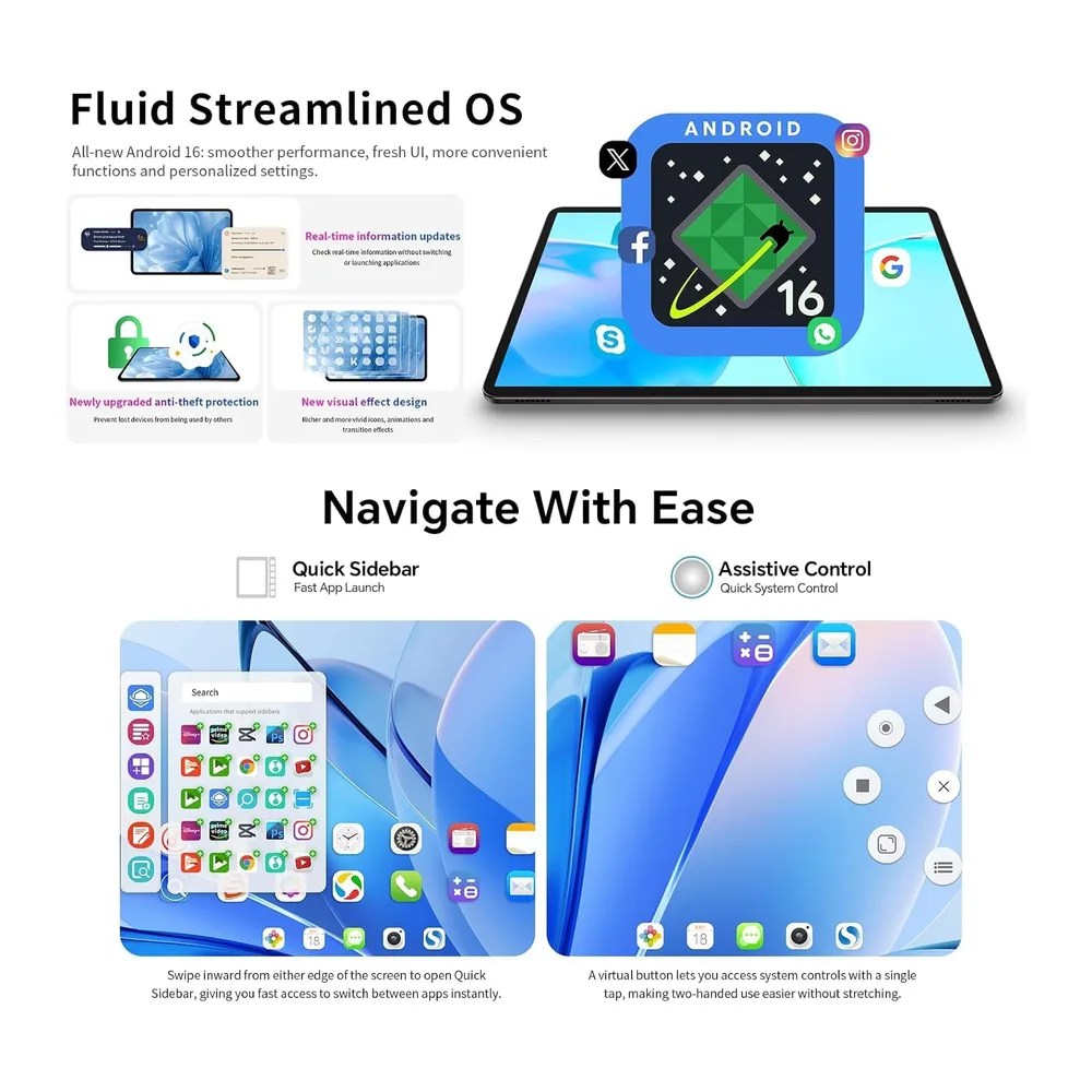 TECLAST T65 13.4" 120Hz Android16 4G Lte — 4