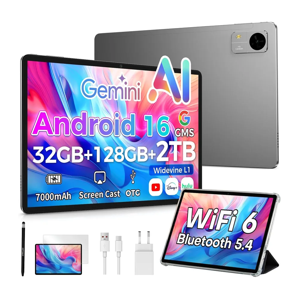 TECLAST M50T Tablet 10" Android16, 32GB+128GB WiFi6 BT5.4, 7000mAh, 13+5MP