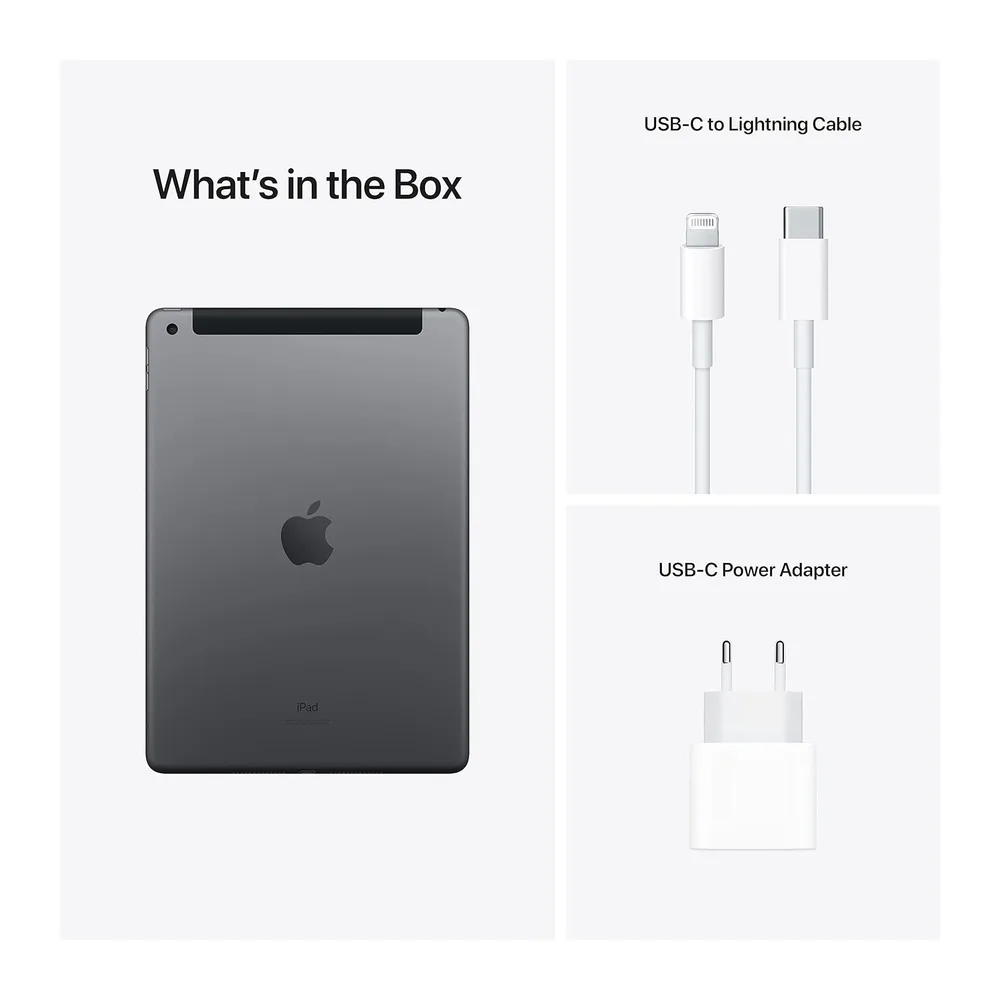 2021 Apple iPad (10,2-pollici, Wi-Fi + Cellulare, 256GB) Grigio Siderale (Ricondizionato) — 3
