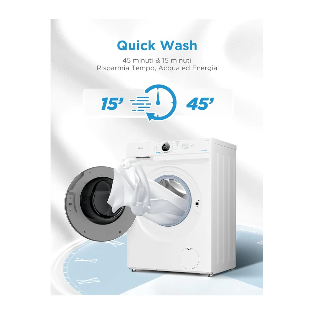 Midea Lavatrice Slim 7 kg 1200 Giri 40 cm [Classe di efficienza energetica D] — 4