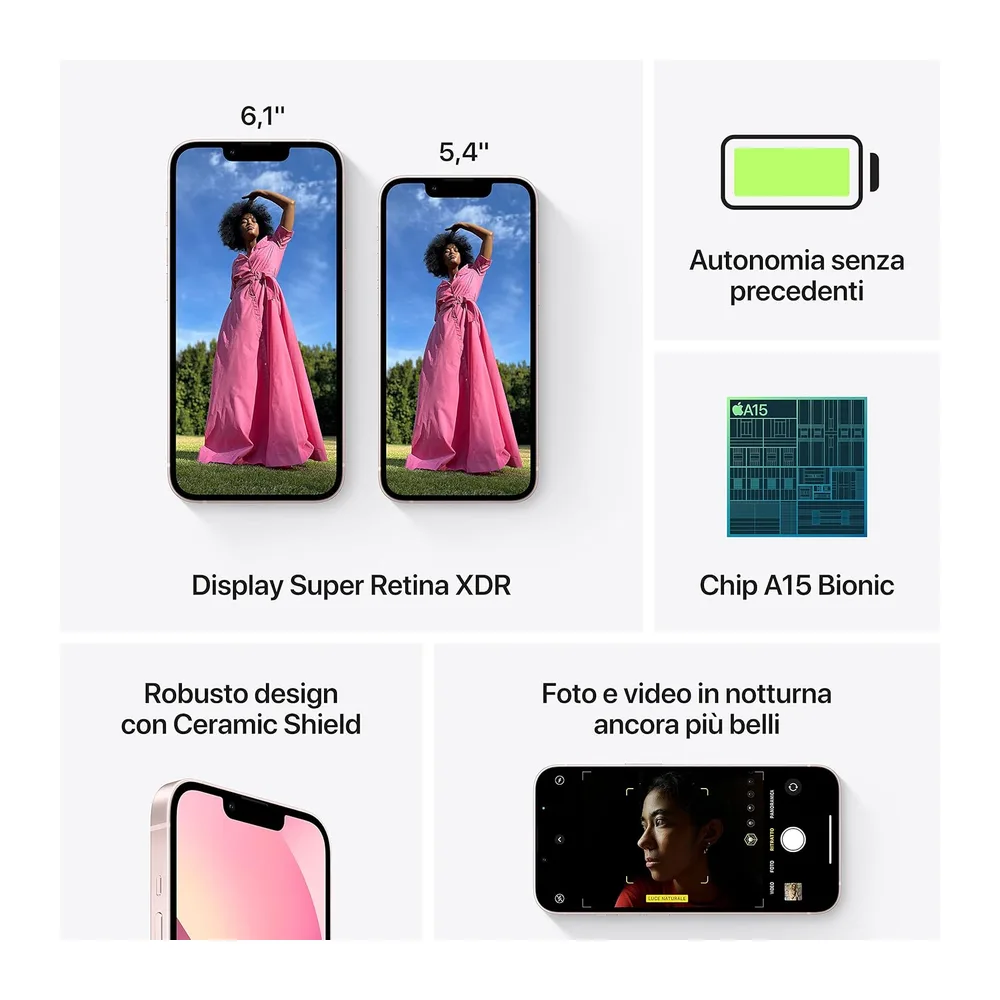 Apple iPhone 13 Mini 128GB - Rosa (Ricondizionato) — 5