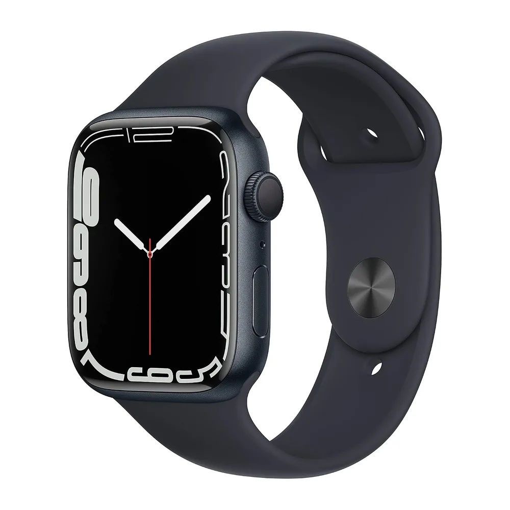 Apple Watch Series 7 (GPS, 45MM) - Cassa in alluminio Midnight con cinturino Midnight Sport (Ricondizionato)