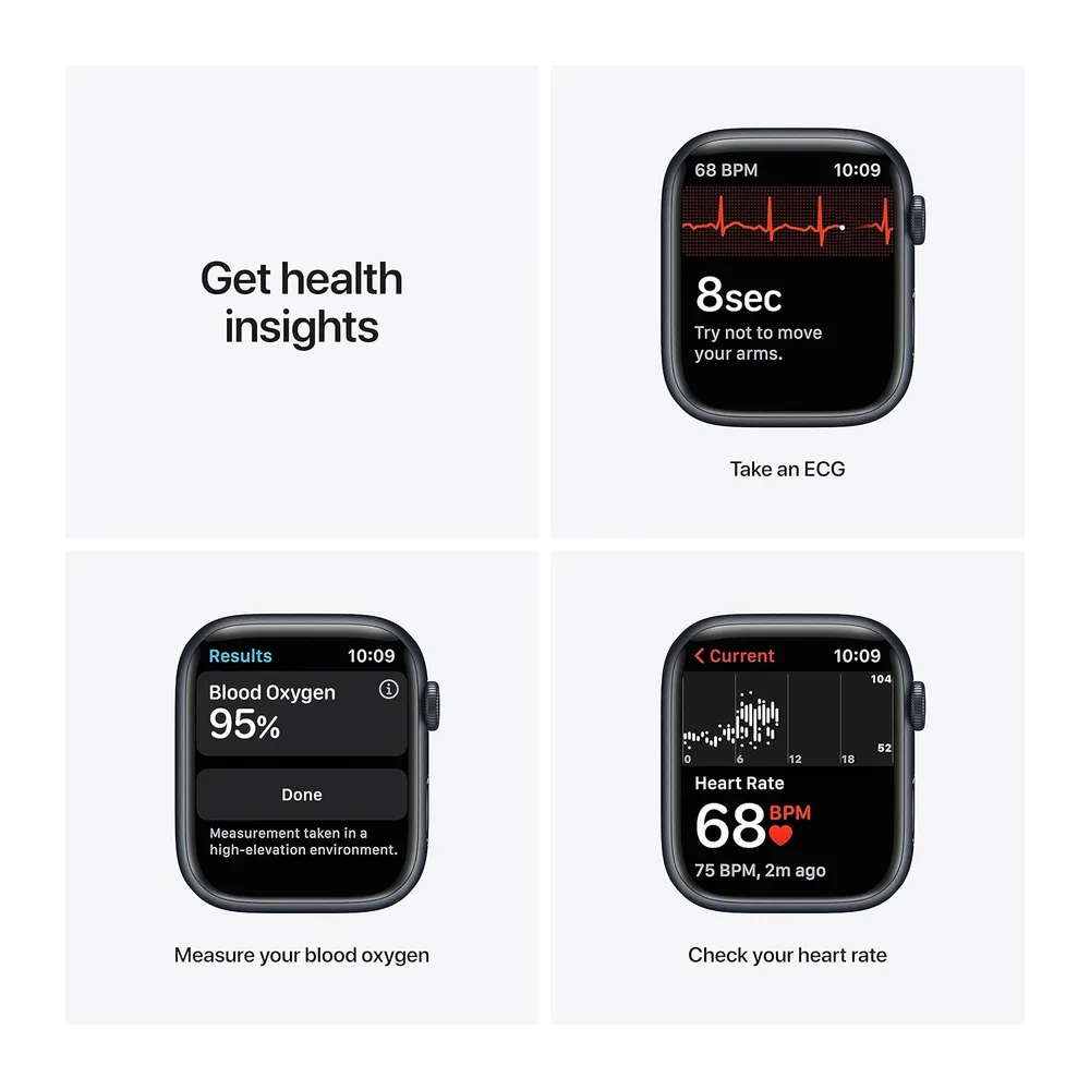 Apple Watch Series 7 (GPS + Cellulare, 45MM) Cassa in Alluminio Mezzanotte con Cinturino Sport Mezzanotte — 3