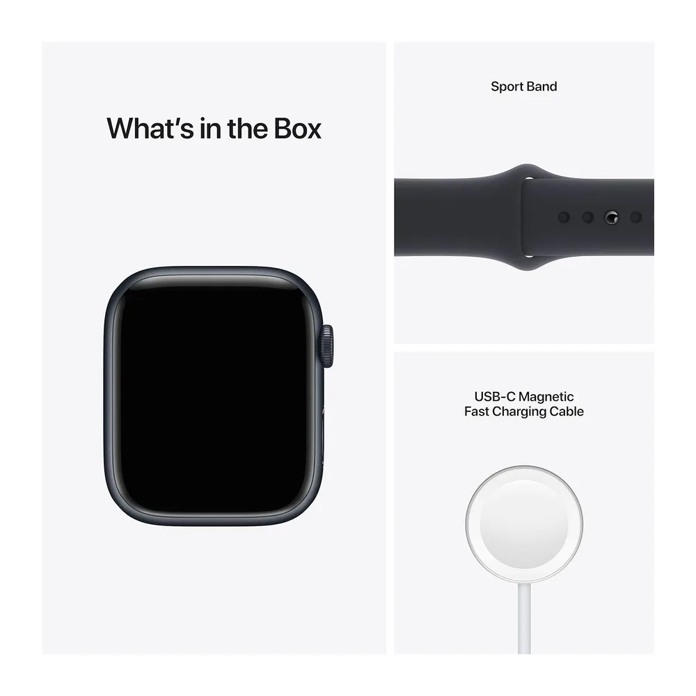 Apple Watch Series 7 (GPS + Cellulare, 45MM) Cassa in Alluminio Mezzanotte con Cinturino Sport Mezzanotte — 5