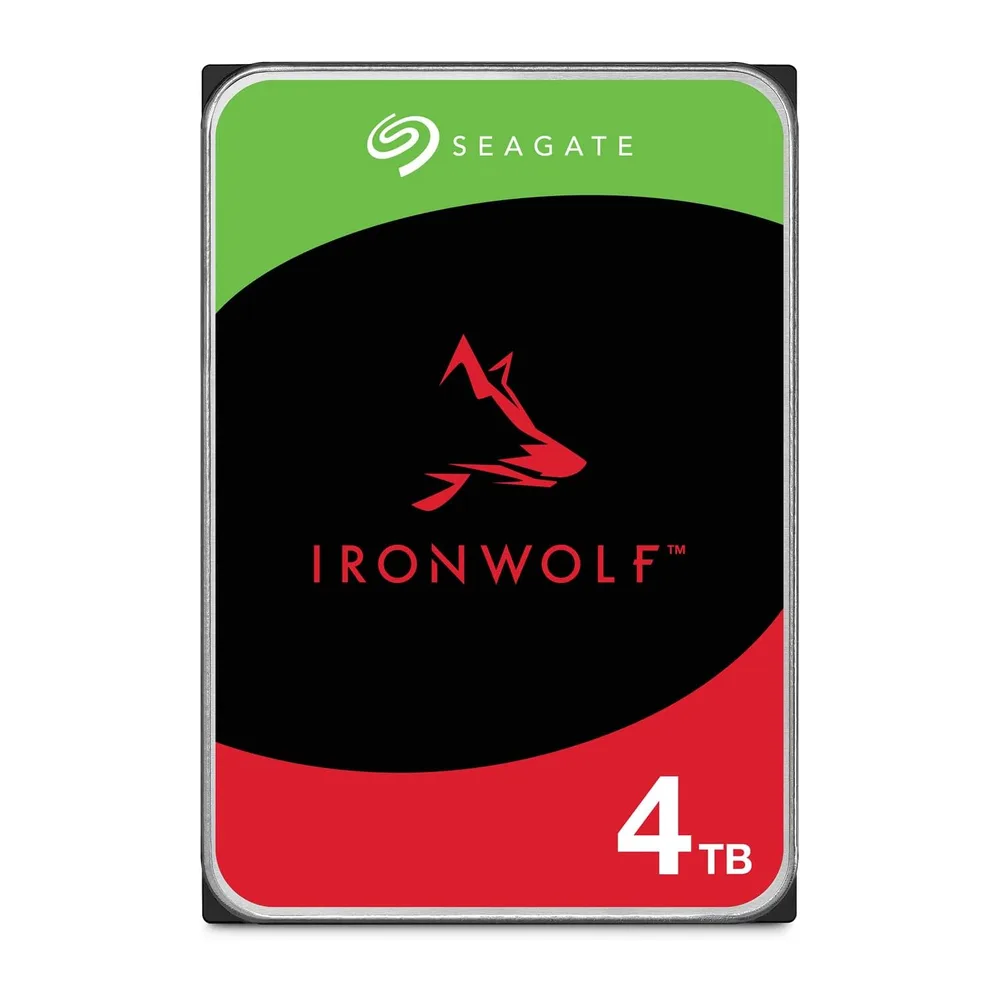 Seagate IronWolf 4TB, Unità disco interna, per NAS RAID, NAS, 3.5", SATA 6 GB/s, 7200 RPM, FFP, Data Rescue