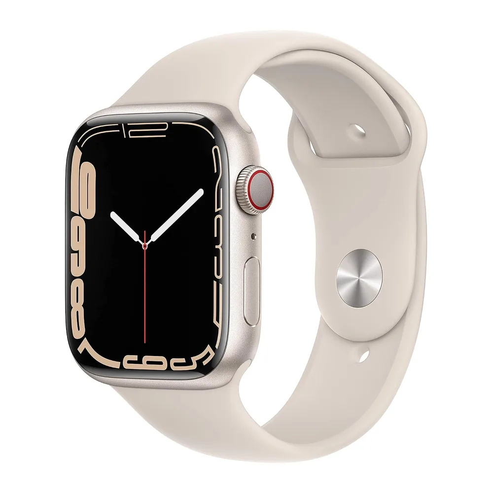 Apple Watch Series 7 (GPS + Cellular, 45MM) - Case Galassia in Alluminio con Cinturino Sport Galassia
