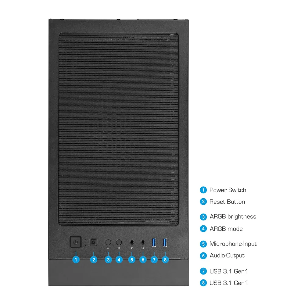 Ankermann Cryon Gaming V3 | AMD Ryzen 7 5700X | Nvidia GeForce RTX 5060 Ti 8GB | 16GB RAM | 1TB NVMe SSD | — 5