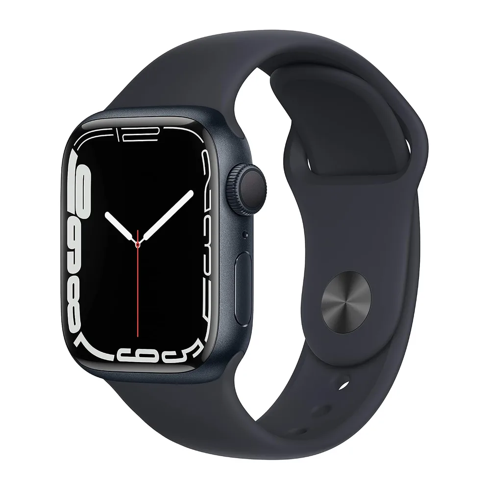 Apple Watch Series 7 (GPS, 41MM) Cassa In Alluminio Color Grigio Siderale con Cinturino Sport Nero