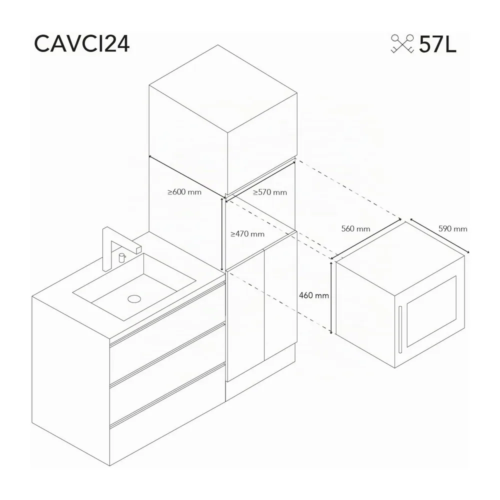 LES PETITS CHAMPS Cantinetta da vino 24 bottiglie CAVCI24 [Classe di efficienza energetica G] — 5