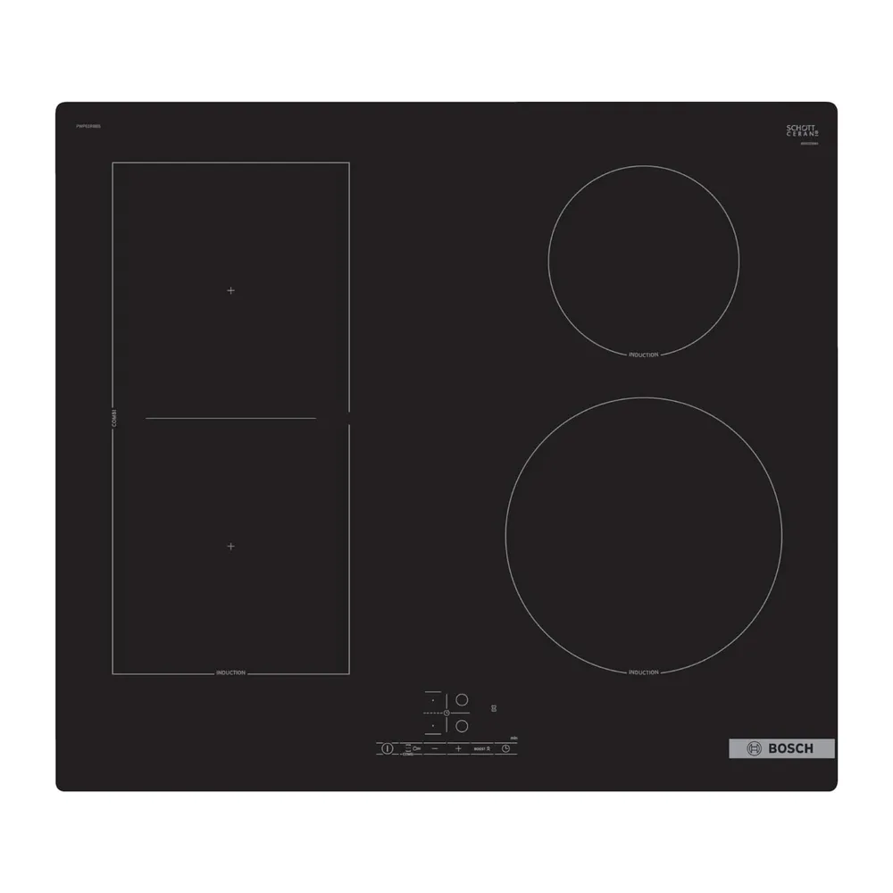 Bosch PWP61RBB5E Serie 4 Piano cottura a induzione 60 cm 4 zone e Combizone