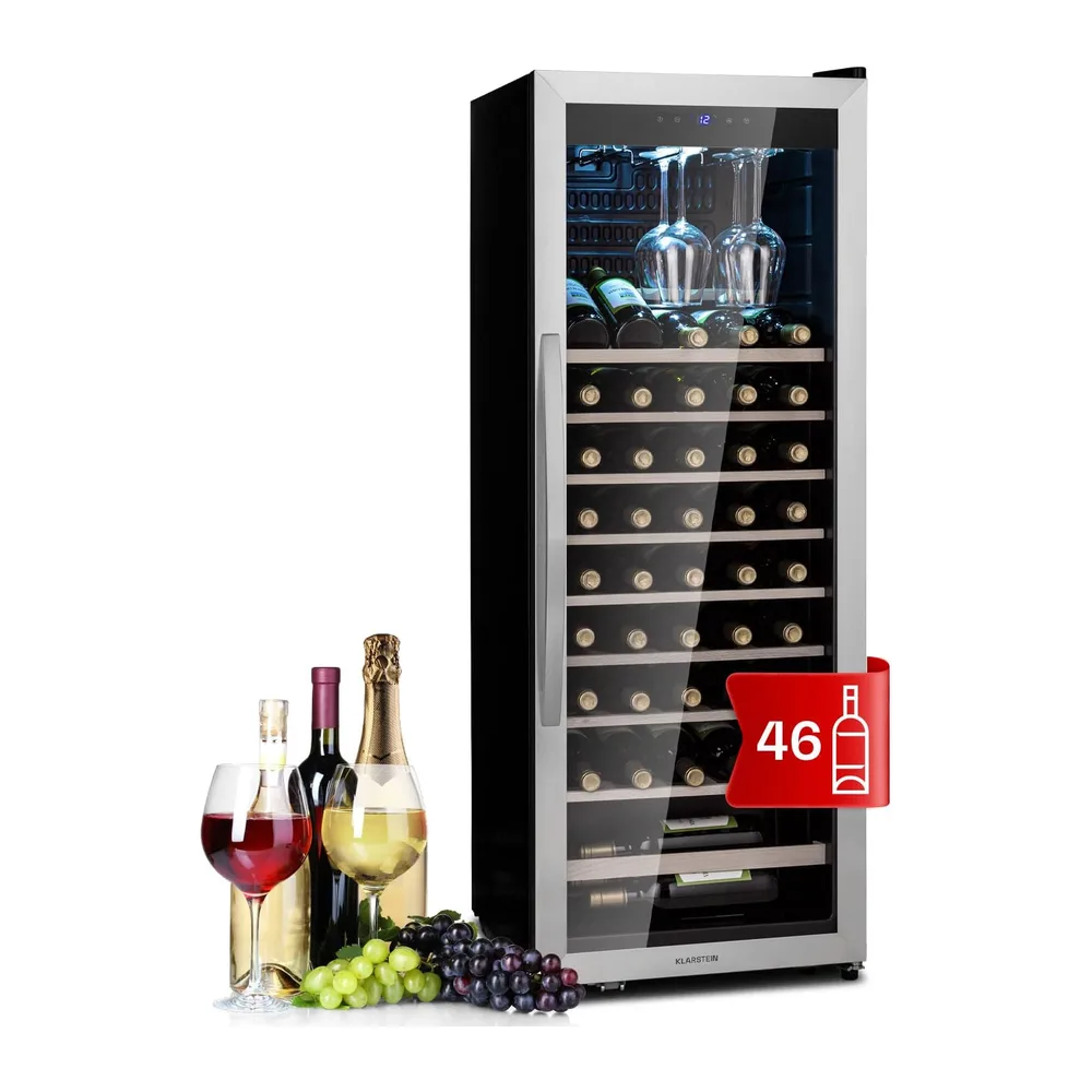 Klarstein Cantinetta Vino, Cantinetta Vino Refrigerata a Zona Singola per Interno/Esterni, Frigo Bar, Cantina