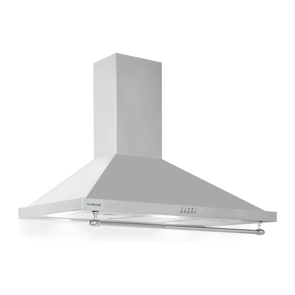 Klarstein Cappa Aspirante 90 cm, Cappa Cucina 90cm, Ventola Cappa Cucina in Acciaio Inox a Parete, 591.5m³/h,