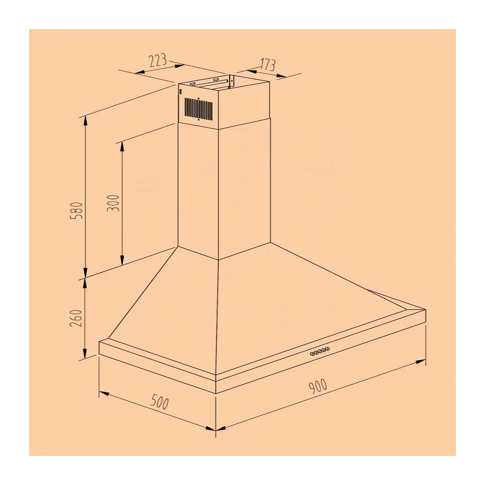 Klarstein Cappa Aspirante 90 cm, Cappa Cucina 90cm, Ventola Cappa Cucina in Acciaio Inox a Parete, 591.5m³/h, — 6
