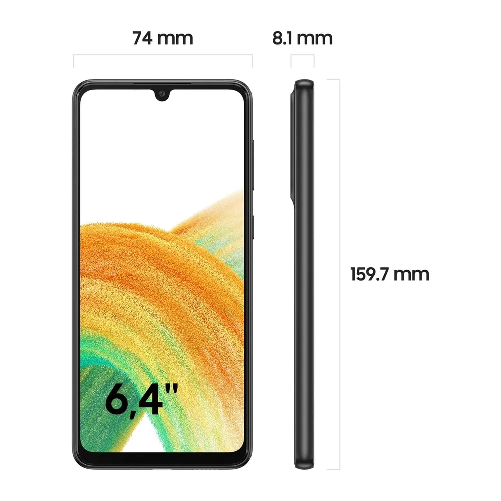 SMARTPHONE SAMSUNG GALAXY A33 A336 6GB 128GB 5G BLACK (Ricondizionato) — 3