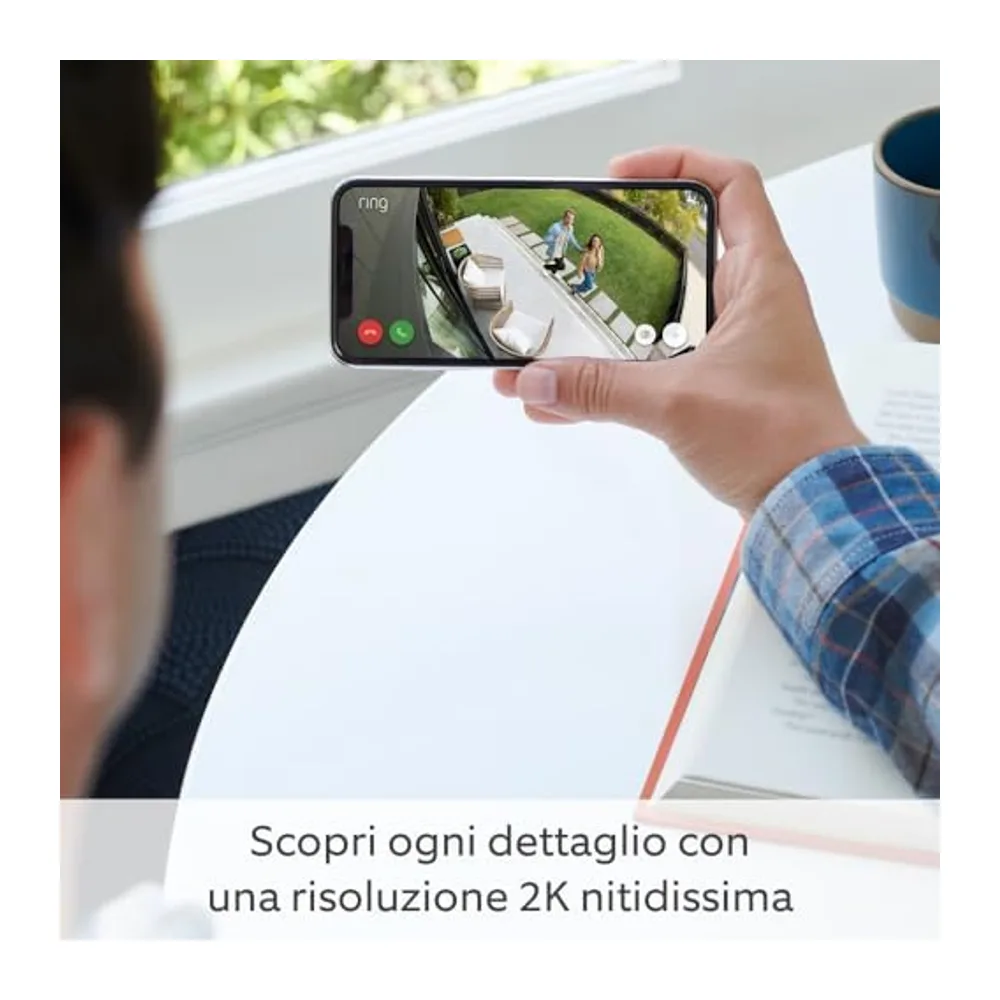 Ring videocamera Pro con faretti a energia solare (Spotlight Cam Pro Solar)|Video 2K — 4