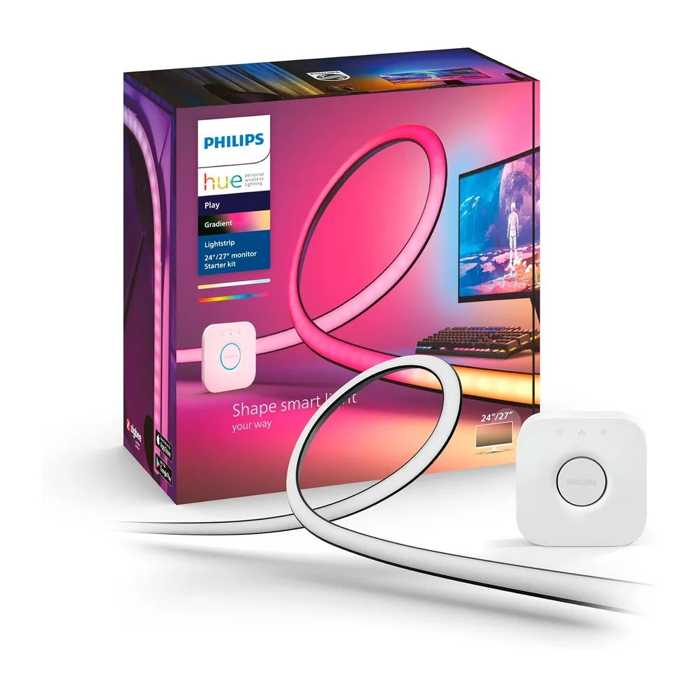 Philips Hue Play, Lightstrip Gradient per Pc, 32-34", 23W [Classe di efficienza energetica G]