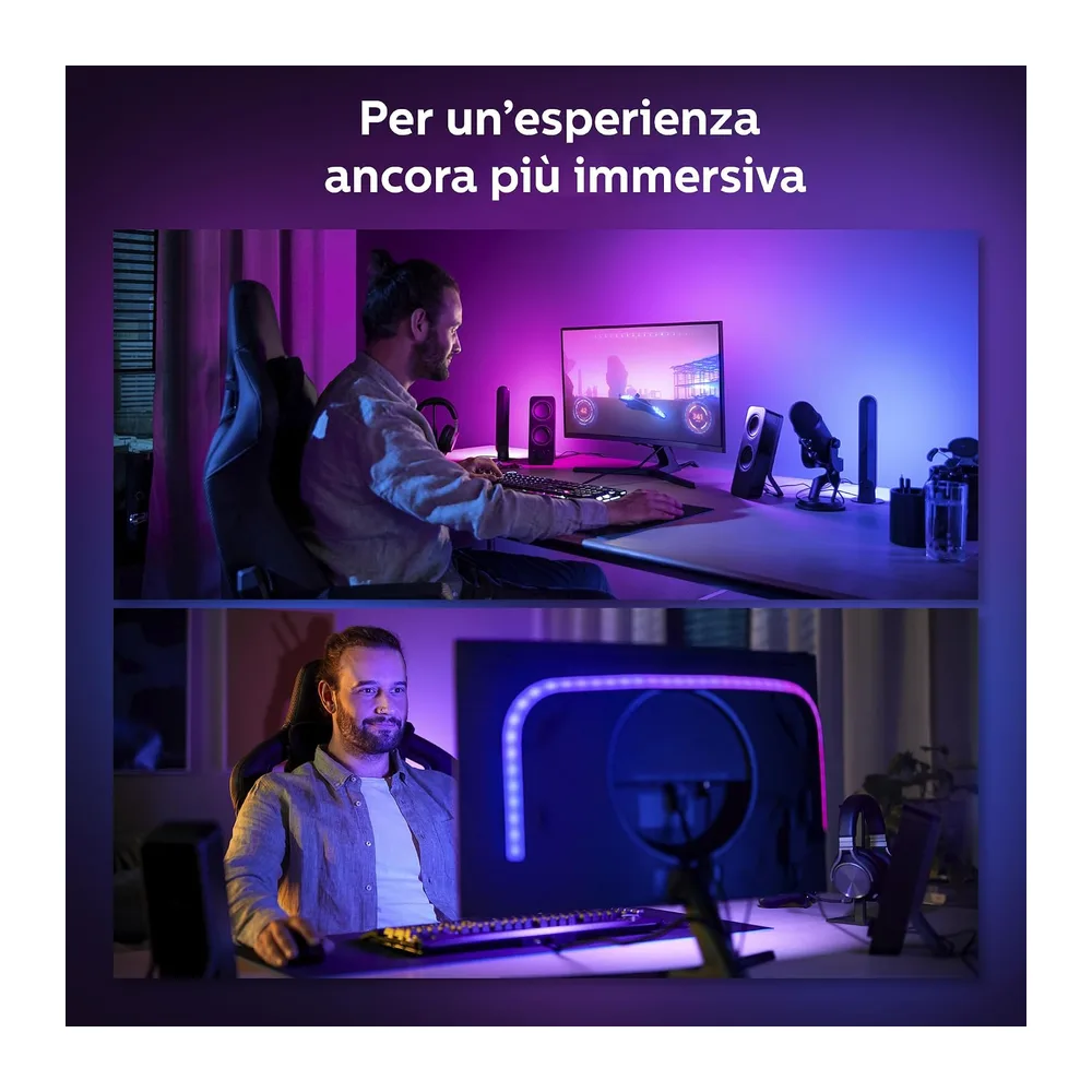 Philips Hue Play, Lightstrip Gradient per Pc, 32-34", 23W [Classe di efficienza energetica G] — 4