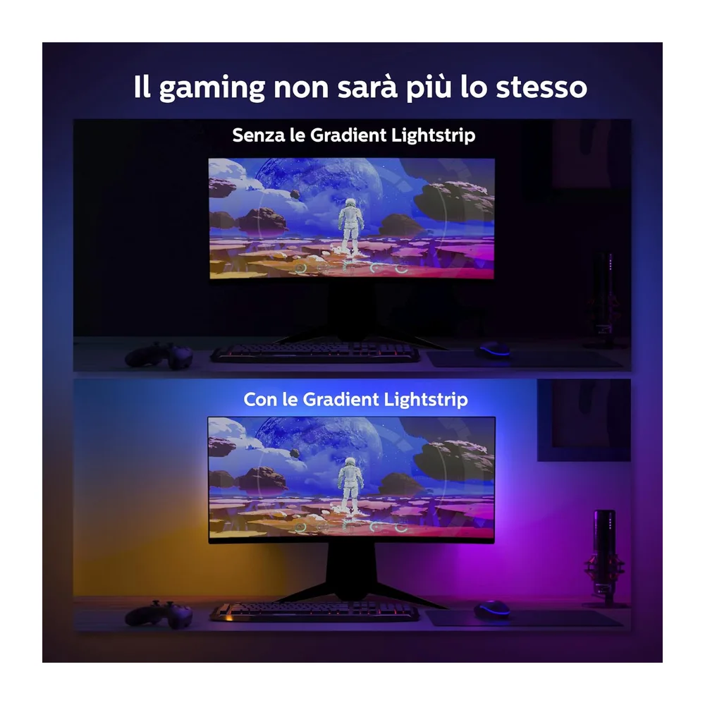 Philips Hue Play, Lightstrip Gradient per Pc, 32-34", 23W [Classe di efficienza energetica G] — 5
