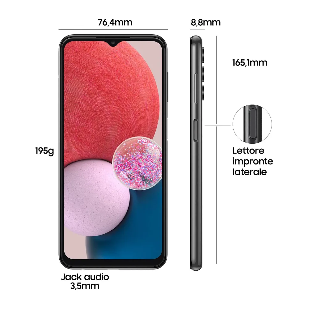 Samsung Galaxy A13 6.6 SM-A137F 64 GB 4GB RAM Black (Ricondizionato) — 2