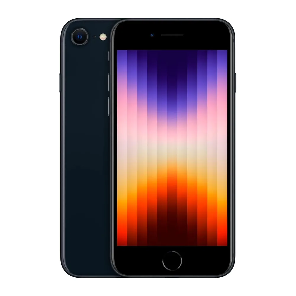 Apple iPhone SE 3a Generazione, 64GB, Mezzanotte (Ricondizionato)