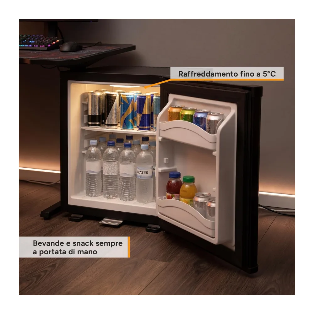 TZS First Austria - Mini Frigorifero 30L completamente silenzioso - Piccolo Minifrigo con porta reversibile e — 6