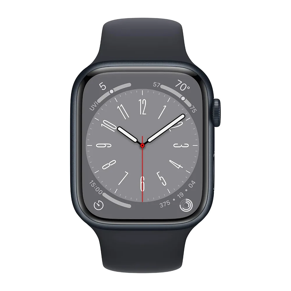 Apple Watch Series 8 (GPS, 45mm) Case Mezzanotte in Alluminio con Cinturino Sport Mezzanotte, Taglia Unica — 2