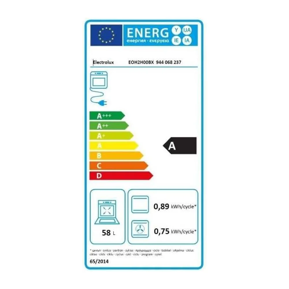Electrolux Forno da Incasso 58 L Classe A EOH2H00BX Inox [Classe di efficienza energetica A] — 6