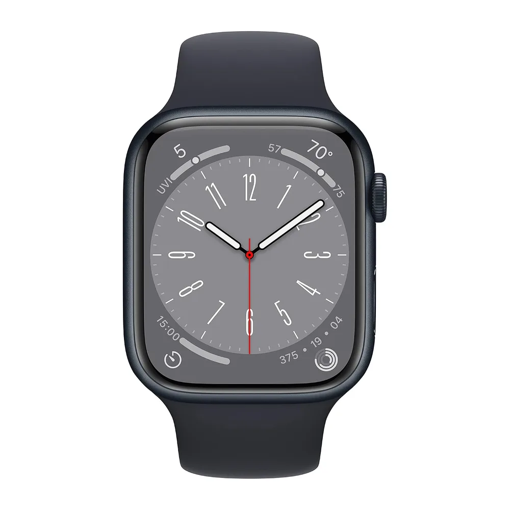 Apple Watch Series 8 (GPS + Cellulare, 45MM) - Case Mezzanotte in Alluminio con Cinturino Sport Mezzanotte — 2