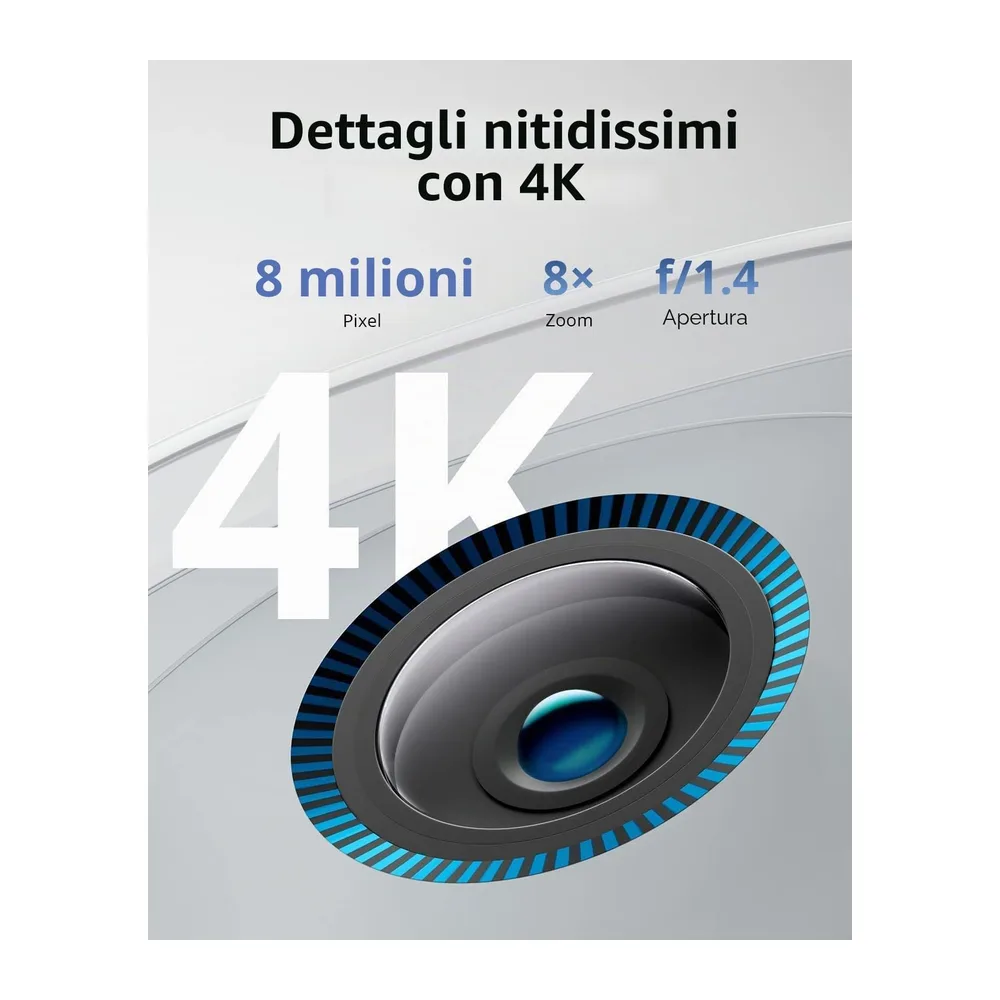eufy Security eufyCam S330, telecamera wi-fi esternoi, telecamera pannello solare, risoluzione 4K, riflettore — 3