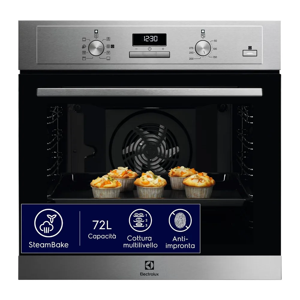 Electrolux Serie 500 Forno Multifunzione 72L SteamBake COD3S40X [Classe di efficienza energetica A]