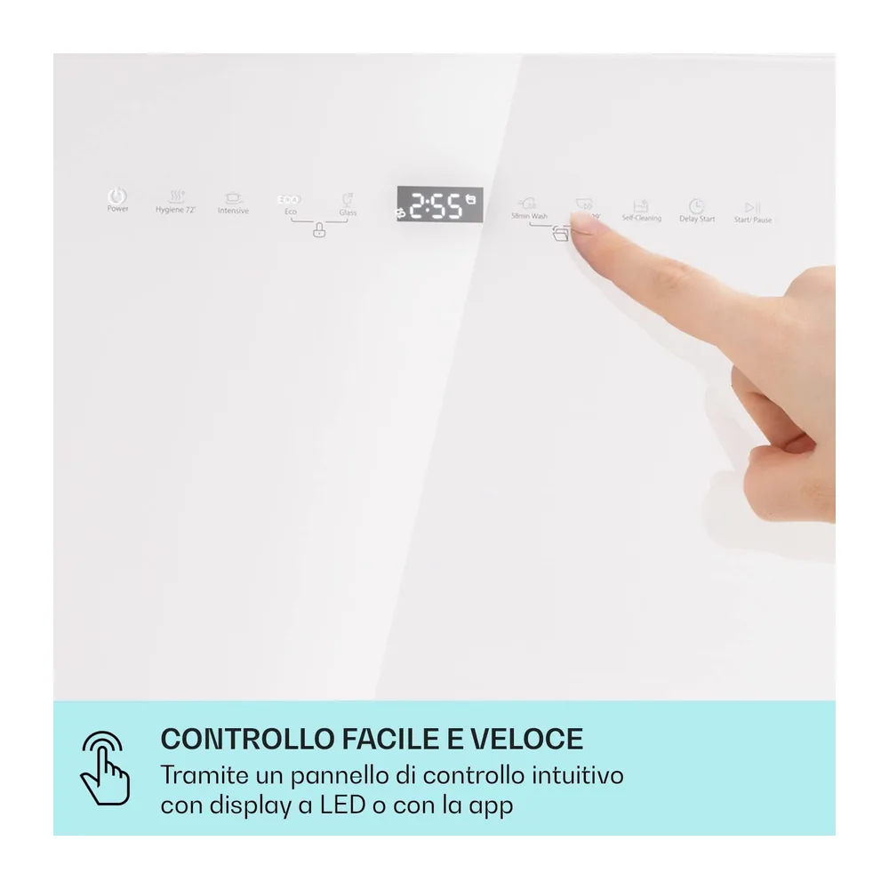 Klarstein Lavastoviglie 5 Coperti, Lavastoviglie Libera Installazione Silenziosa con 6 Programmi di Lavaggio, — 6