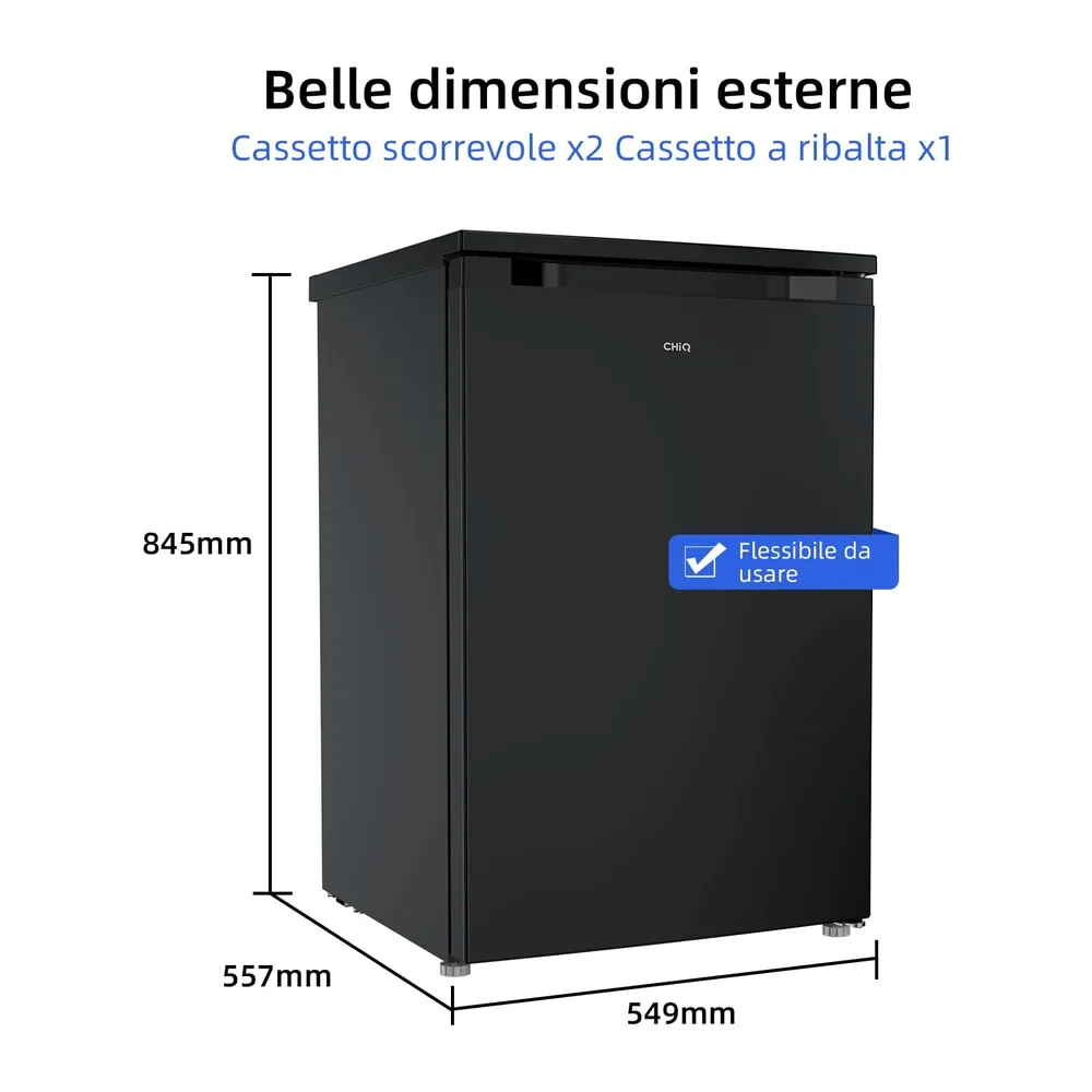 CHiQ CSD90D4D Mini Congelatore Verticale 85L — 3