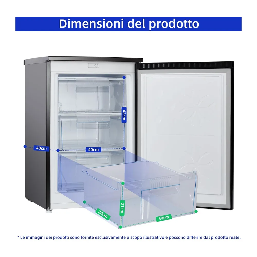 CHiQ CSD90D4D Mini Congelatore Verticale 85L — 4