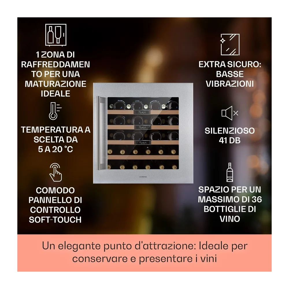 KLARSTEIN Cantinetta Vino Refrigerata a Zona Singola per Interno/Esterni — 2