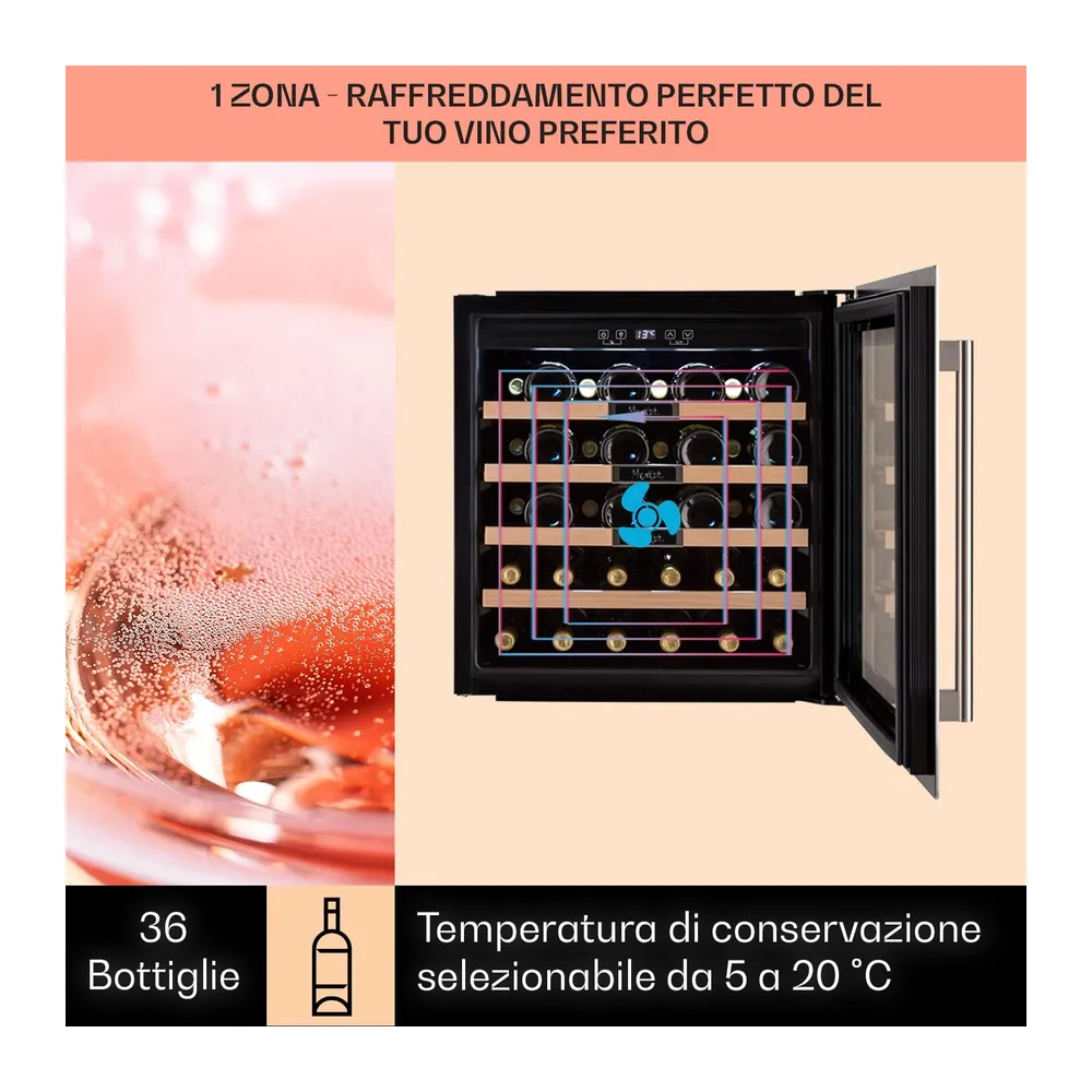 KLARSTEIN Cantinetta Vino Refrigerata a Zona Singola per Interno/Esterni — 3