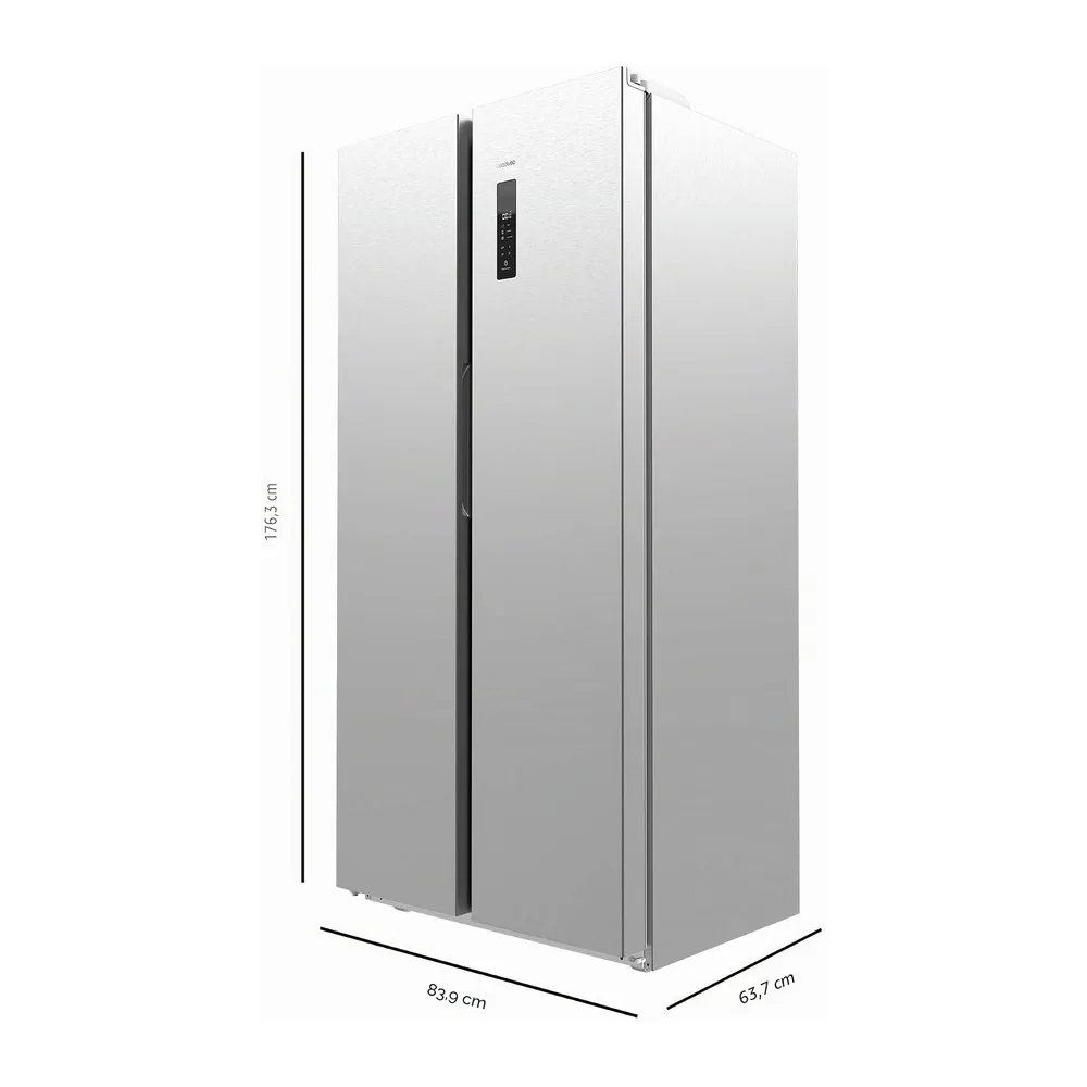 Cecotec Frigorífico Americano 2 Puertas Bolero CoolMarket SBS 430 Inox E. Side by Side de 430 L — 2