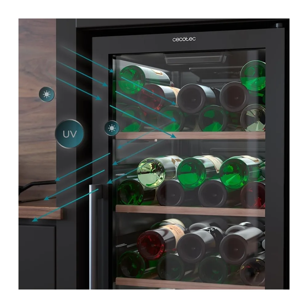 Cecotec Cantinetta 98 Bottiglie Bolero Grand Sommelier 98000 Black: Cantinetta Da 128,5 cm Con Sistema Di — 6