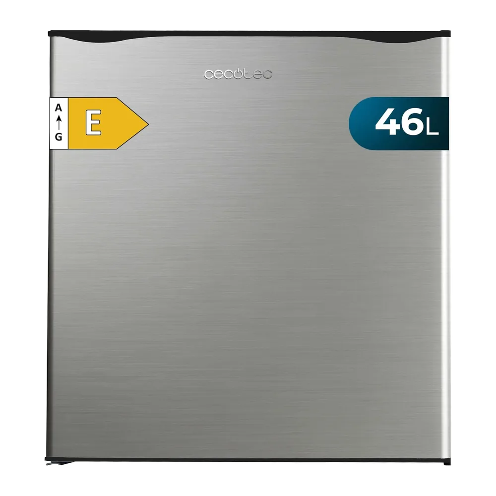 Cecotec Mini Frigoriferi - Frigorifero Minibar 46L GrandCooler 20000 SilentCompress Inox E. Altezza 48,7cm,