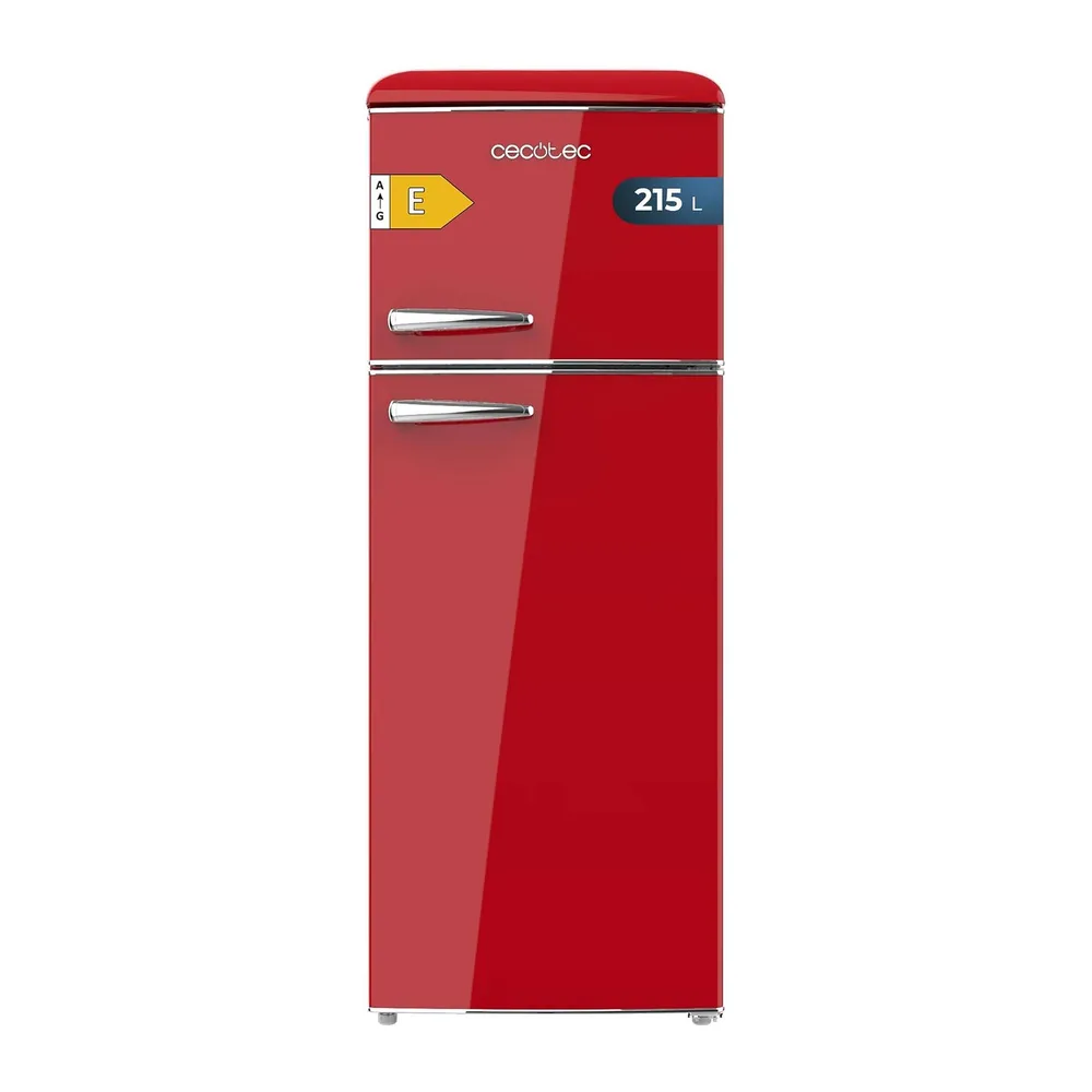 Cecotec Frigorifero Vintage Combinato Bolero Coolmarket 2D Origin 215 Red E. Altezza 148,2 cm e Larghezza